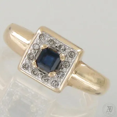 Kivisormus timanteilla 12xn.0.005ct, koko 16, 585br,  Paino: 2,7 g