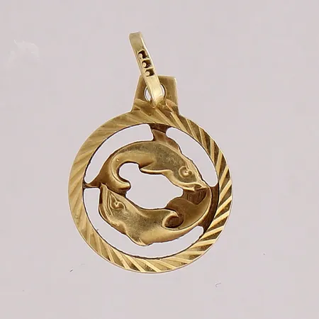 Horoskooppi riipus, korkeus 18mm, 585, Paino: 0,7 g