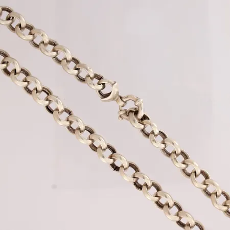 Papukaulaketju, pituus 44cm, leveys 12,4mm, lukko viallinen, 925, Paino: 49,4 g