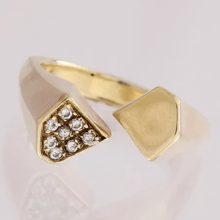 Timanttisormus 8xn.0.01ct, koko 16¾, 585, Paino: 10,8 g