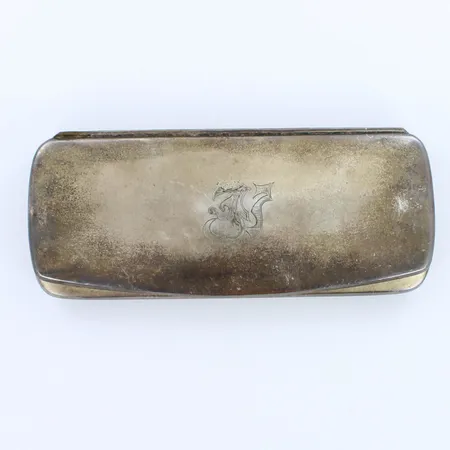 Silmälasikotelo, kaiverrettu, mitat 55x130mm, 813,  Paino: 80,6 g