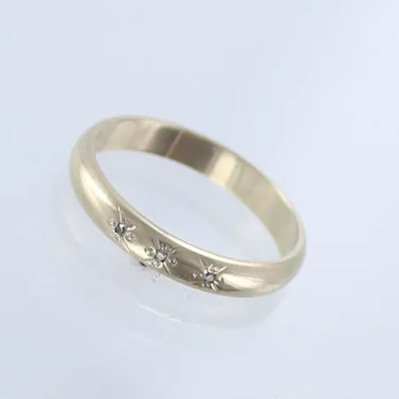 Timanttisormus 3xn.0.005ct, koko 16, 585 valkokulta,  Paino: 2 g