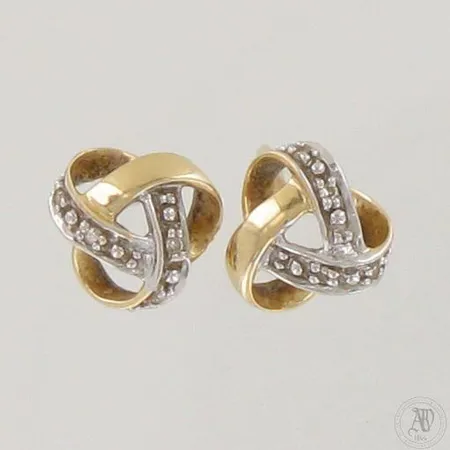 Timanttikorvakorut 8xn.0.005ct, Ø 7mm, 585,  Paino: 1,2 g