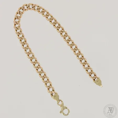 Panssariranneketju, pituus 21cm, leveys 6mm, 585,  Paino: 8,6 g