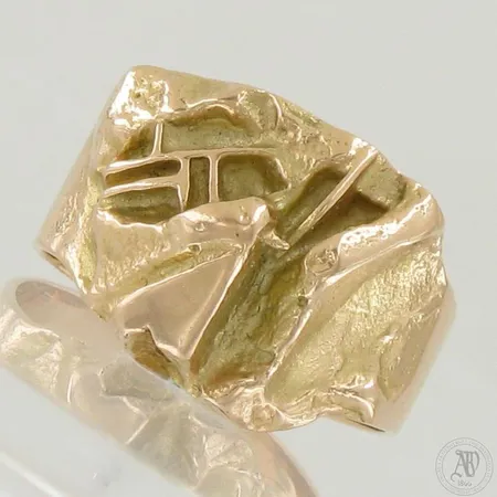 Sormus Lapponia, Samurai,design Björn Weckström, koko 18¼, 585,  Paino: 7,5 g