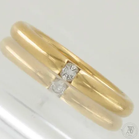 Timanttisormus 1xn.0.07ct, koko 17¼, AT, 750,  Paino: 5,5 g