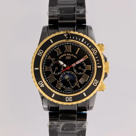 Keraamin rannekello Andre Belfort, AB-7110 Sirene, automaatti, taulun Ø 41mm, laatikko ja todistus Lähetetään postipakettina.