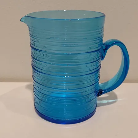 Lasikannu, rustica, design kaj franck, vaalean sininen