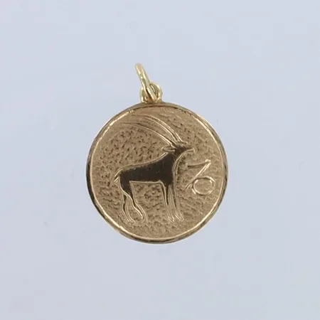 Horoskooppi-riipus, kauris, korkeus 20mm, 585,  Paino: 1,2 g