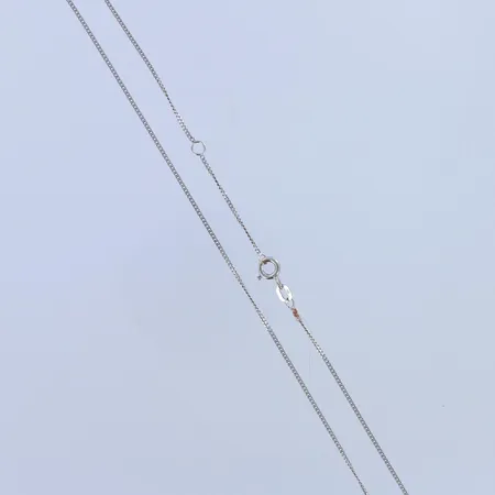 Panssarikaulaketju, pituus 43,5-46,5cm, 585valkokulta,  Paino: 2,4 g