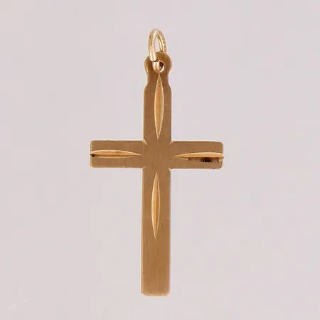 Ristiriipus, korkeus 28mm, kaiverrettu, 585, Paino: 0,5 g