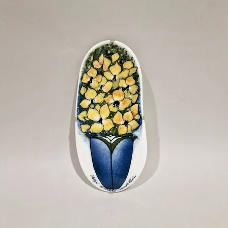Keraaminen taulu, Helja Liukko-Sundström, korkeus 23cm,