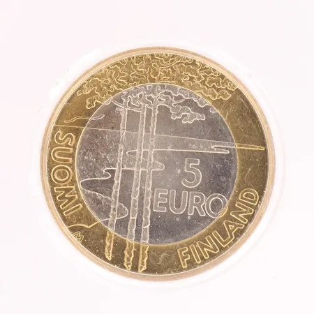 Juhlaraha, MM 2003, nimellisarvo 5 euroa, CuNi / alumiinipronssi
