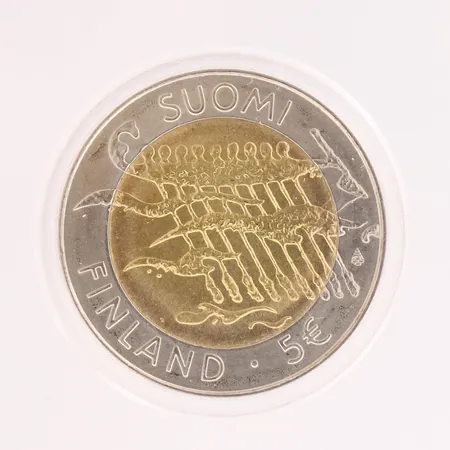 Juhlaraha Suomi 2007, nimellisarvo 5 euroa, Itsenäisyys 90 vuotta