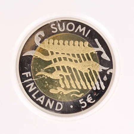 Juhlaraha Suomi 2007, nimellisarvo 5 euroa, Itsenäisyys 90 vuotta
