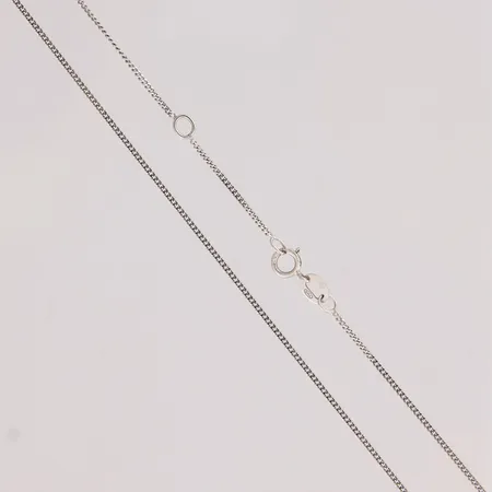 Panssarikaulaketju, pituus 50,5cm, 585 valkokulta,  Paino: 1,6 g