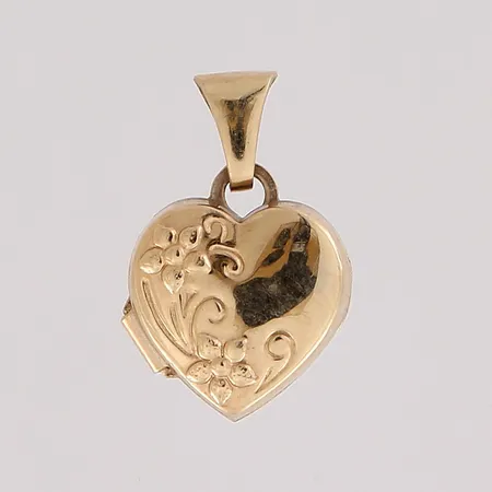 Sydän medaljonki, korkeus 16mm, 585br,  Paino: 0,6 g