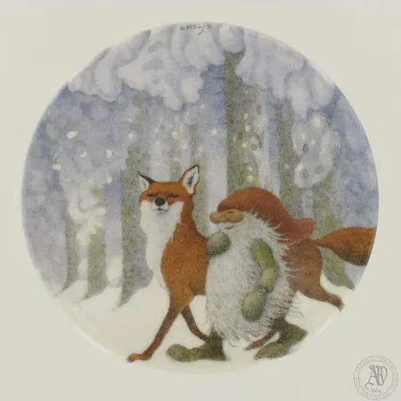 Seinälautanen, Foxtrot, design Lennart Helje, Arabia, Ø 120mm