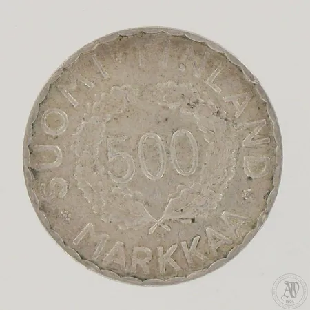 Juhlaraha Suomi, Olympia XV Helsinki 1952, nimellisarvo 500mk, 500,  Paino: 12,1 g