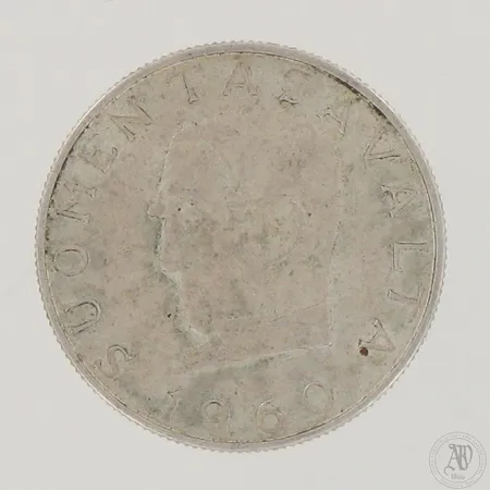 Hopearaha 1000 markkaa 1960, Suomen markka 100 vuotta Snellman, 875 hopea,  Paino: 13,9 g