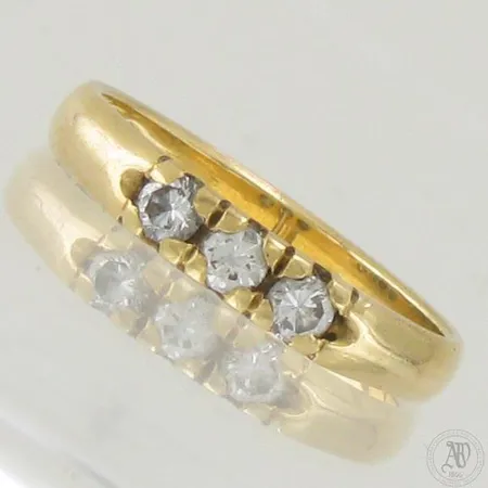 Timanttisormus 3xn.0.08ct, koko 16¾, 750,  Paino: 2,7 g