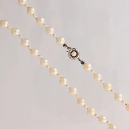 Helminauha, pituus 76cm, helmien Ø 7mm ja 3mm, lukko 835 hopea,  Paino: 0 g