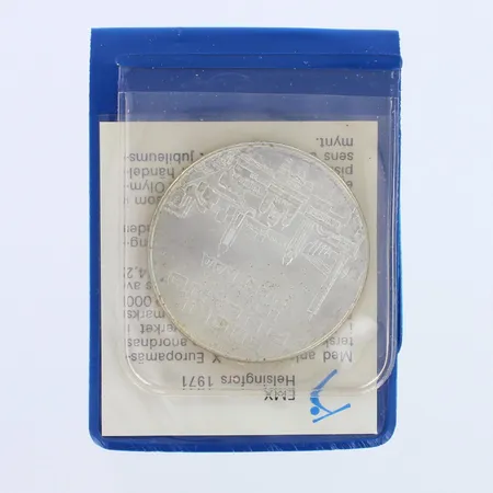 Juhlaraha, EMX Helsinki 1971, nimellisarvo 10mk, 500, Paino: 24 g