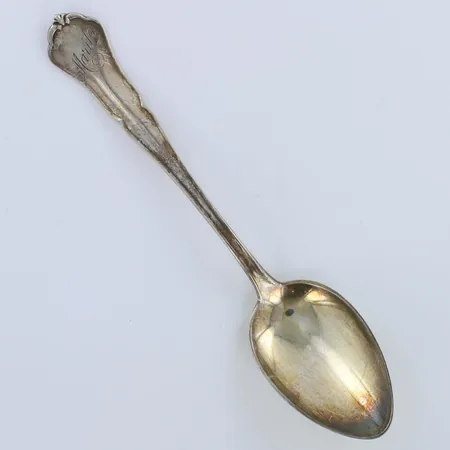 Jälkiruokalusikka, chippendale, kaiverrettu, pituus 146mm, 813h ,  Paino: 22,7 g