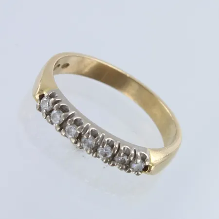 Timanttisormus 7xn.0.02ct, koko 17½, 585,  Paino: 3,2 g