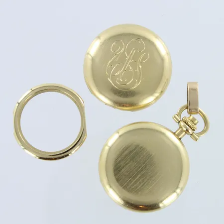 Viallisen kultakellon osia, 585br,  Paino: 10 g