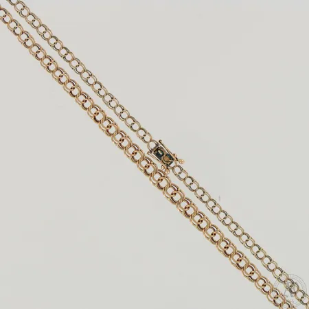 Bismarck-kaulaketju, pituus 46,5cm ja leveys 4-6mm, 585,  Paino: 9,6 g