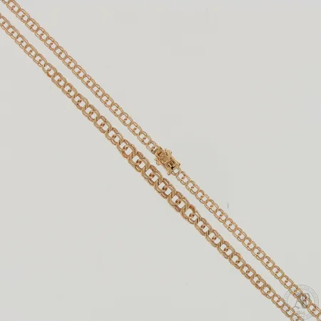 Bismarck-kaulaketju, pituus 46,5cm ja leveys 3,5-6mm, 585,  Paino: 9,1 g