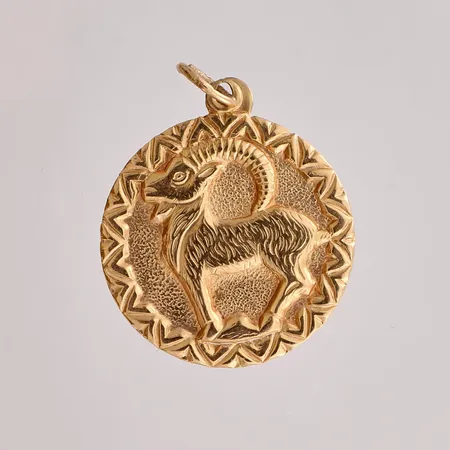  Horoskooppiriipus, Kauris, korkeus 22mm, 585,  Paino: 0,4 g