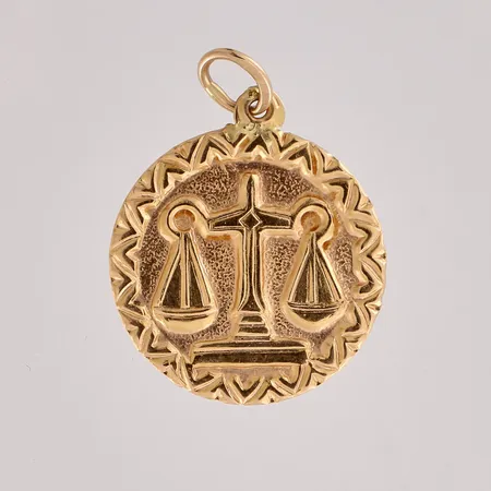 Horoskooppiriipus, Vaaka, korkeus 22mm, 585,  Paino: 0,4 g