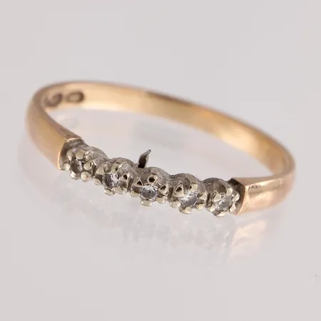 Timanttisormus 5xn.0.01ct, koko 16, 585,  Paino: 1,4 g