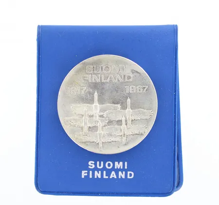 Juhlaraha, 1917-1967, nimellisarvo 10mk, 900, Paino: 23,9 g