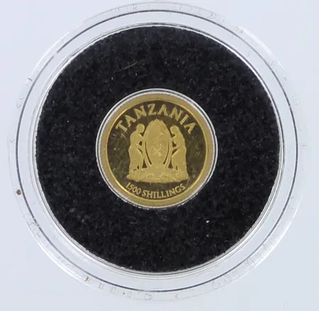 Kultaraha, Nobel Peace Prize Laureate Martti Ahtisaari, 2014, Tanzania 1500 shillings, 999 Paino: 0,5 g