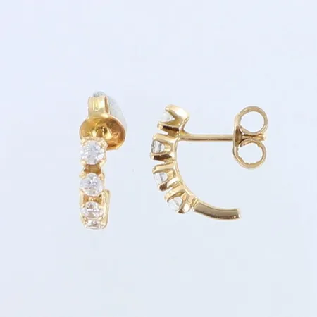 Kivikorvakorut, korkeus 12mm, 585br,  Paino: 1,6 g