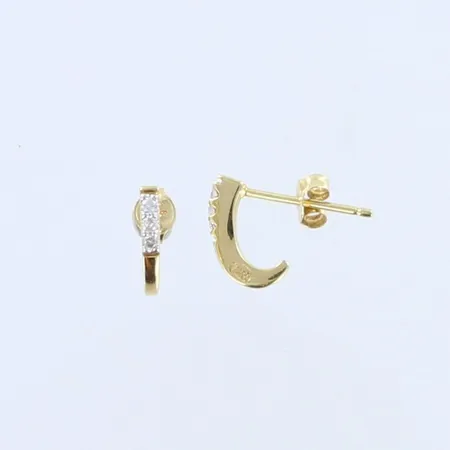 Timanttikorvakorut 6xn.0.005ct, korkeus 9mm,  585,  Paino: 0,9 g