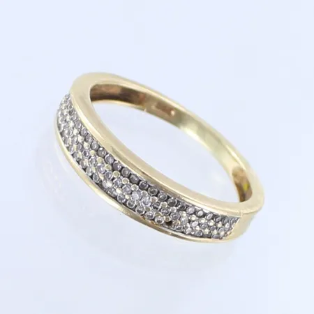 Timanttisormus 74xn.0.005ct, yksi timantti tippunut, koko 16½, 585,  Paino: 2,6 g