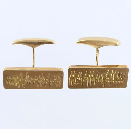 Kuvioidut kalvosinnapit, mitat 12 x 25mm, 585,  Paino: 7,9 g