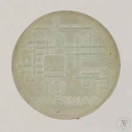 Juhlaraha, Suomen itsenäisyyden kunniaksi 1917-1967, nimellisarvo 10mk, 900,  Paino: 23,8 g