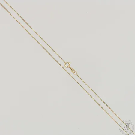 Panssarikaulaketju, pituus 55cm, leveys 1mm, 585,  Paino: 1,7 g