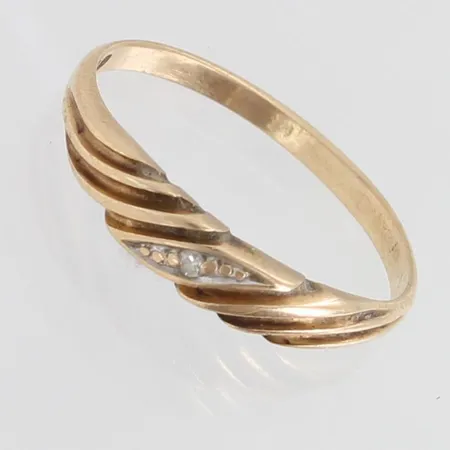 Timanttisormus 1xn.0.005ct, koko 17½, 585,  Paino: 1,5 g