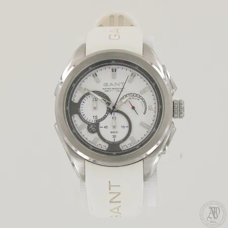 Teräsrannekello Gant, quartz, Water Resistant 330 FT/ 100 Meters, rungon Ø 45mm, rannekkeen pituus 180-230mm, laatikko