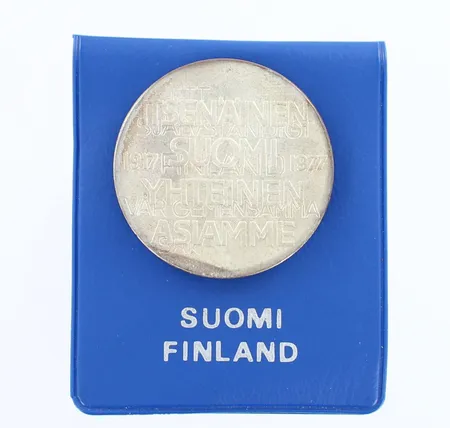 Juhlaraha, Itsenäinen Suomi 60 vuotta, nimellisarvo 10mk, 1917-1977, 500, Paino: 22 g