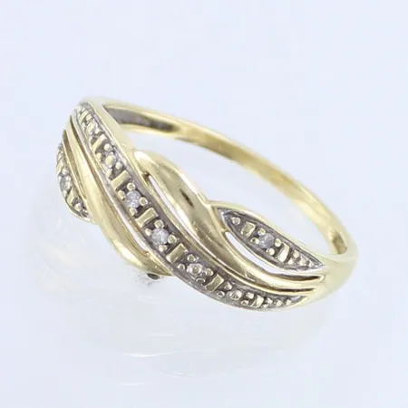 Timanttisormus 4xn.0.005ct, koko 18, 585br  Paino: 2 g
