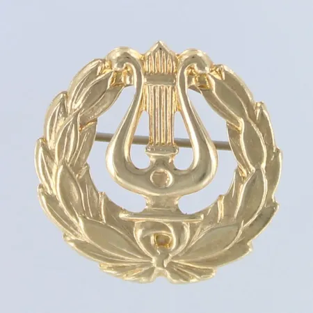 Lyyra-rintaneula, Ø 16,3mm, 585, Paino: 1,1 g