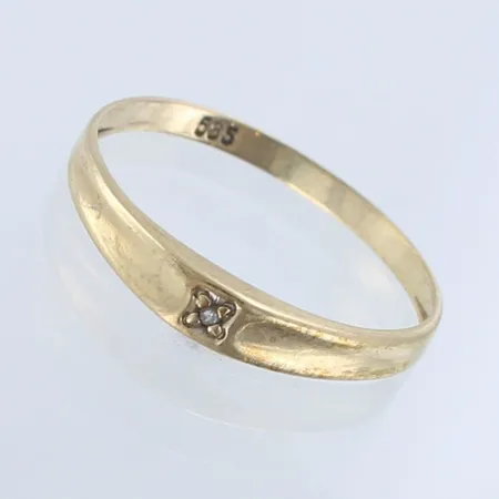 Timanttisormus 1xn.0.005ct, koko 17, 585,  Paino: 0,7 g