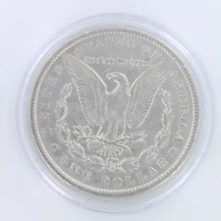 Hopeadollari, one dollar, "Morgan Dollar", 900,  Paino: 26,5 g